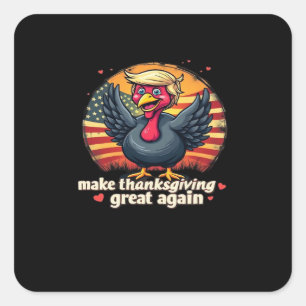 Sticker Carré Rendre Thanksgiving grand à nouveau Thanksgiving c