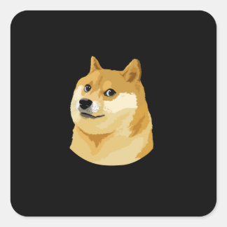 Sticker Carré Rendre WOW à l'Amérique - Dogecoin doge tee