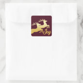 Sticker Carré Renne Minimaliste (Sac)