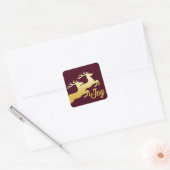 Sticker Carré Renne Minimaliste (Enveloppe)