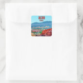 Sticker Carré Reno Nevada Centre-ville Vintage (Sac)