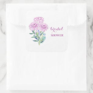 Sticker Carré Renoncules & Anémones Réception de Mariage Personn