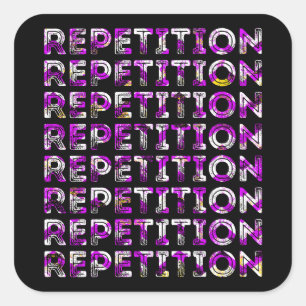 Sticker Carré Répétition