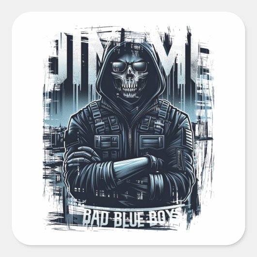 Sticker Carré Representation of Zagreb's passionate ultras (Devant)