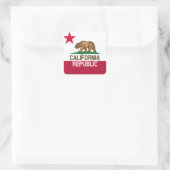 Sticker Carré RÉPUBLIQUE DE CALIFORNIE Drapeau Drapeau Drapeau D (Sac)