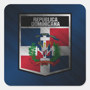 Sticker Carré République dominicaine