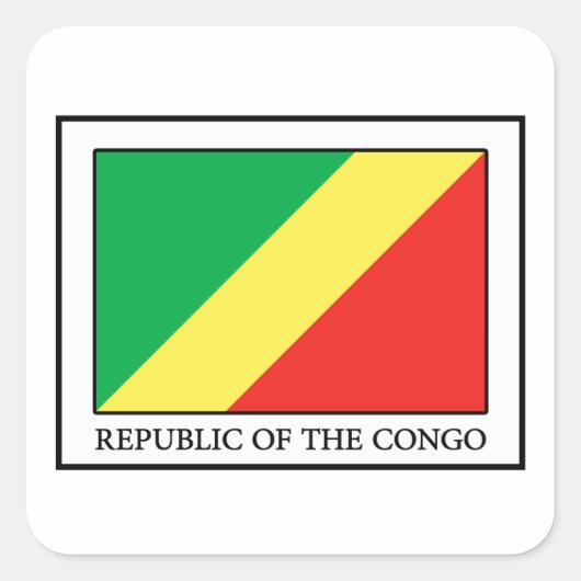 Sticker Carré République du Congo (Devant)
