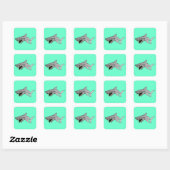 Sticker Carré Requin (Feuille)