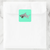 Sticker Carré Requin (Sac)