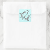 Sticker Carré Requin (Sac)
