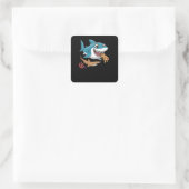 Sticker Carré Requin-pizza (Sac)