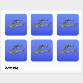 Sticker Carré Requins (Feuille)