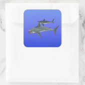 Sticker Carré Requins (Sac)