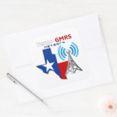 Sticker Carré Réseau Texas GMRS - 3 pouces (Enveloppe)