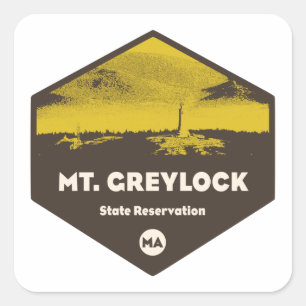 Sticker Carré Réserve d'état du Mont Greylock Massachusetts