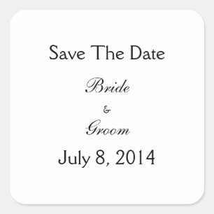 Sticker Carré Réservez la date