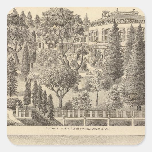 Sticker Carré Résidence Alden, Harmon Tract (Devant)