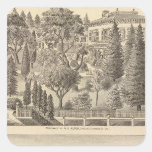 Sticker Carré Résidence d'Alden, région de Harmon