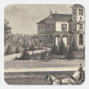 Sticker Carré Résidence de James G Gowdy, la rivière de Tom, N