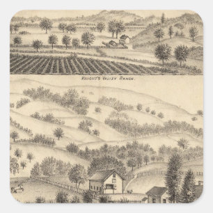 Sticker Carré Résidence de Joseph Alexandre, Mendocino