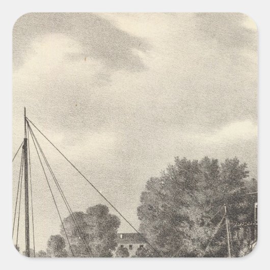 Sticker Carré Résidence de Joseph Francis, Tom's River, NJ (Devant)