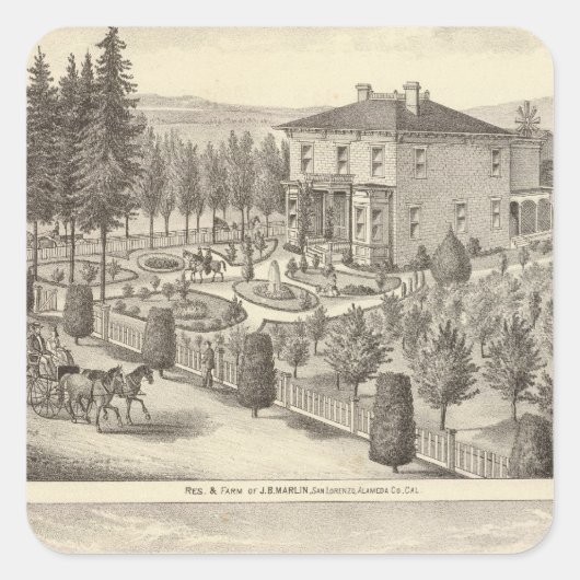 Sticker Carré Résidences, fermes de Marlin, Finigan (Devant)