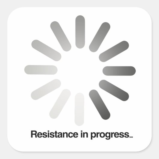 Sticker Carré Résistance en cours (Devant)