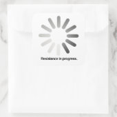 Sticker Carré Résistance en cours (Sac)