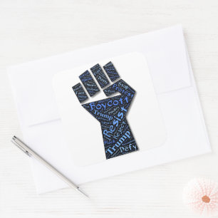 Sticker Carré Résister à l'autocollant