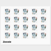 Sticker Carré Résolveur de problèmes de professeur de mathématiq (Feuille)