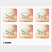 Sticker Carré Respirer profondément (Feuille)