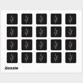 Sticker Carré Respirer rose (Feuille)