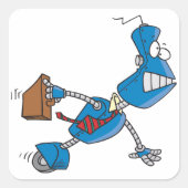 Sticker Carré Responsable de l'entreprise Robot (Devant)