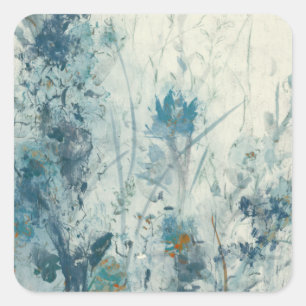 Sticker Carré Ressort bleu