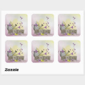 Sticker Carré Ressort - "Canettes et signes de printemps" (Feuille)