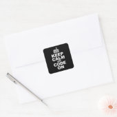 Sticker Carré Restez calme et codez (Enveloppe)