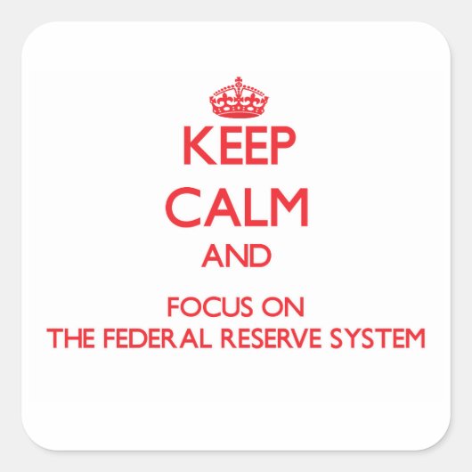 Sticker Carré Restez calme et concentrez-vous sur le système de  (Devant)