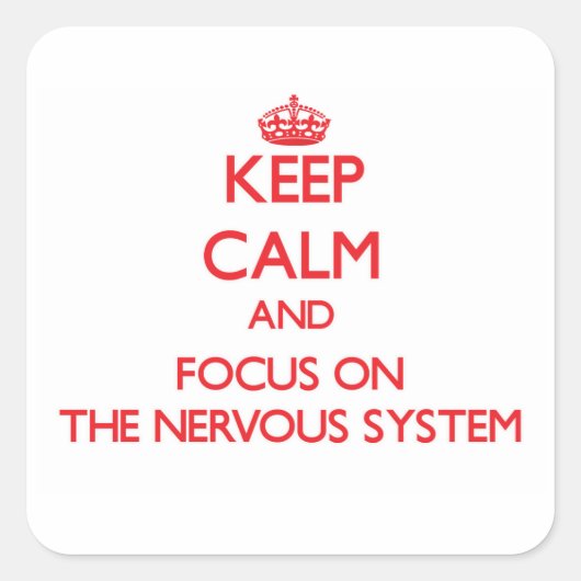 Sticker Carré Restez calme et concentrez-vous sur le système ner (Devant)