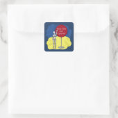 Sticker Carré Restez calme et continuez. Ukraine forte (Sac)