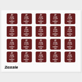 Sticker Carré Restez calme et joyeux (Feuille)