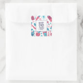 Sticker Carré Restez Calme Et Souriez ! | Phrase mignonne (Sac)