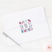 Sticker Carré Restez Calme Et Souriez ! | Phrase mignonne (Enveloppe)