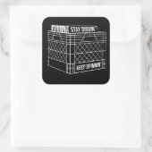 Sticker Carré Restez Diggin' & Gardez Spinnin' Vinyl Crate Digge (Sac)
