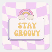 Sticker Carré Restez Groovy (Devant)