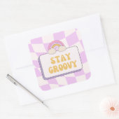 Sticker Carré Restez Groovy (Enveloppe)