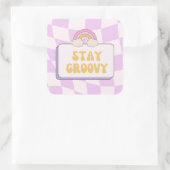 Sticker Carré Restez Groovy (Sac)