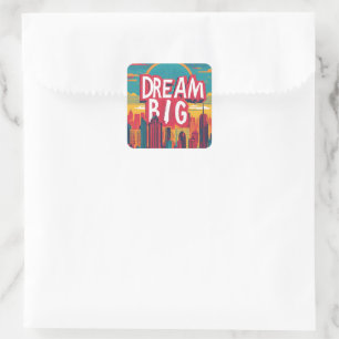 Sticker Carré Restez inspiré - Motivation et mise à niveau
