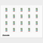 Sticker Carré Restez Positif (Feuille)