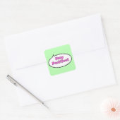 Sticker Carré Restez Positifs ! (Enveloppe)