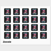 Sticker Carré Restez Trippy ! Petit Hippie (Feuille)